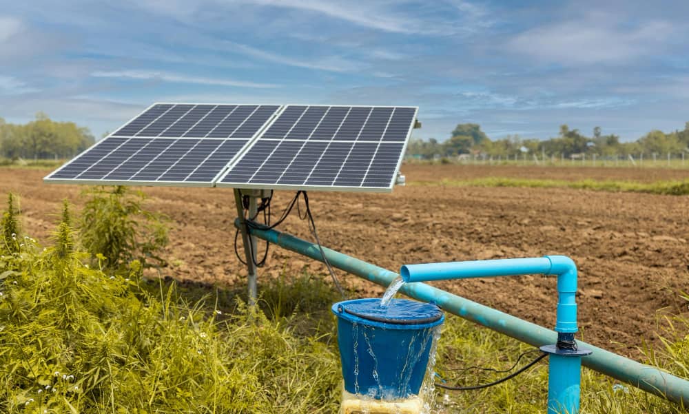 Imagen de una instalación de bombeo solar