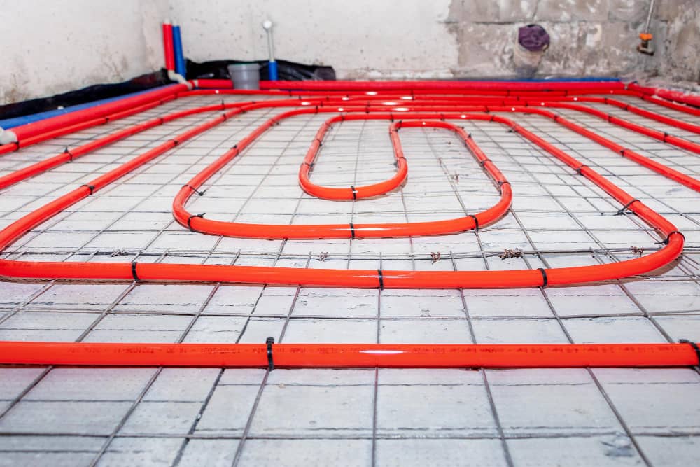 Imagen de una instalación de suelo radiante